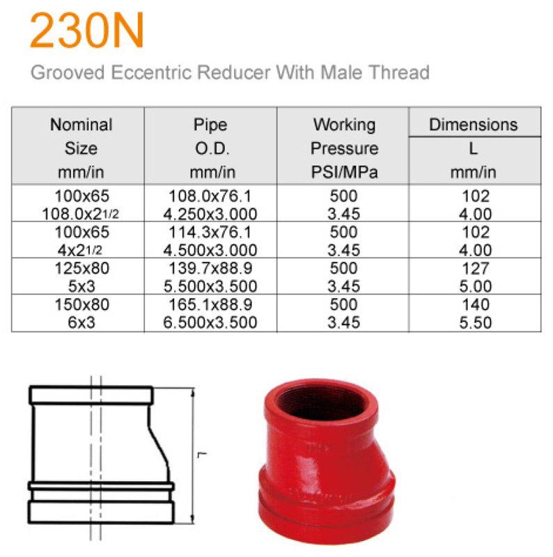 ecc reducer female thread